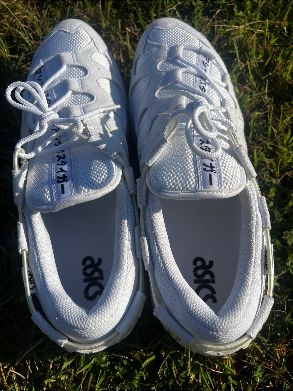 NEW Asics size 14 Mens Gel Mai White Japenese Text shoes - Picture 11 of 16